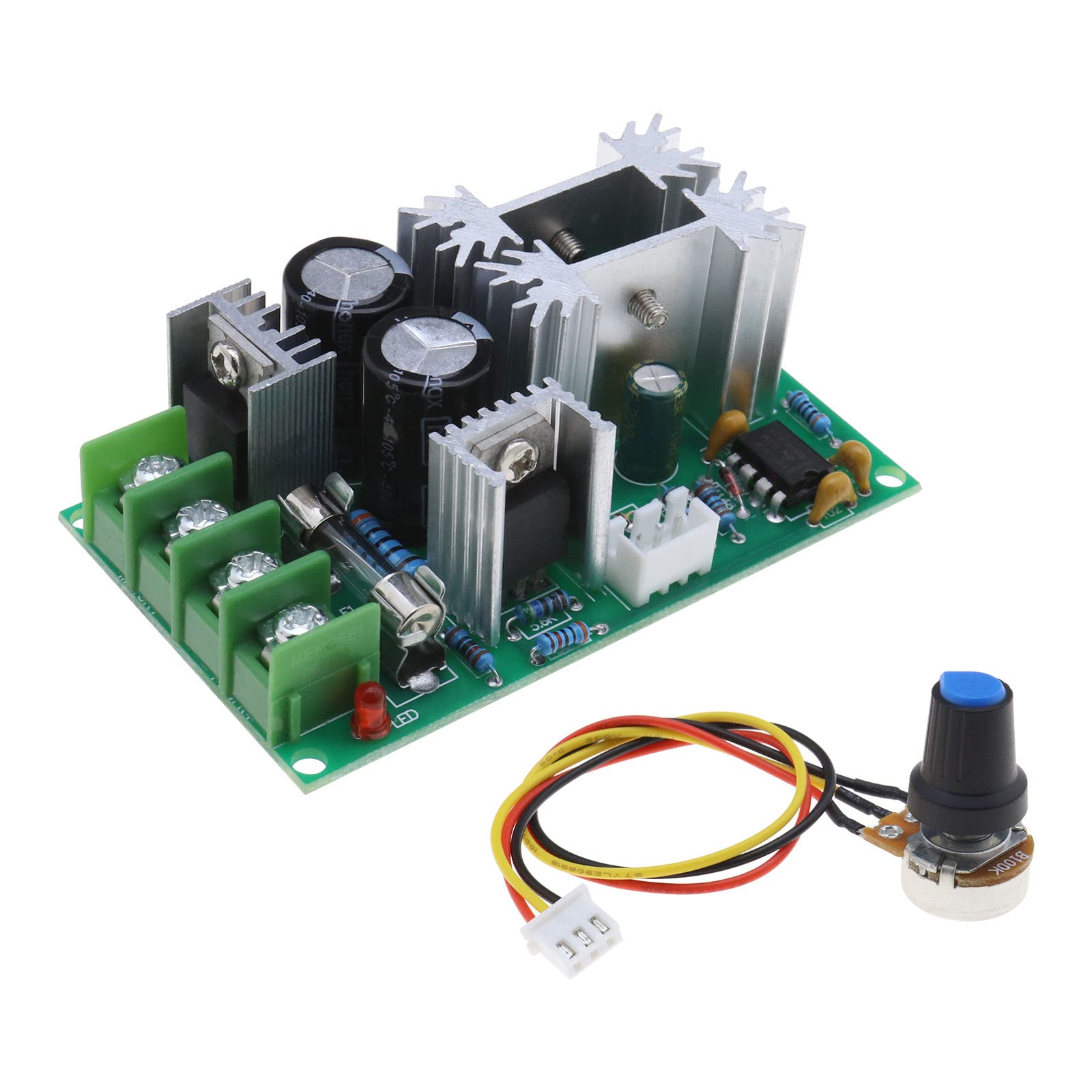 eMagTech PWM DC Motor Speed Controller Module 12V 24V 36V 48V Adjustable Speed PWM Electronic Governor Controller Regulation Switch 20A Ultra Small LED Dimmer