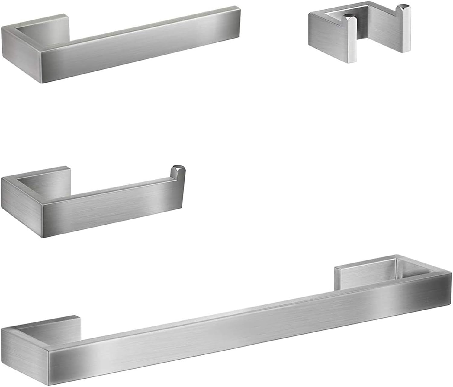 4-Pieces Bathroom Towel Bar Set,Brushed Nickel SUS304
