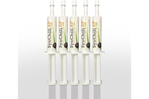 SYNNUTRA EQUINE SynChill AF Calming Gel for Nervous Horses - Single Serving - Advanced Formula with L-Theanine, Increased Potency, 100% Natural Supplement, Disposition & Confidence Support for Horses - 5 Pack