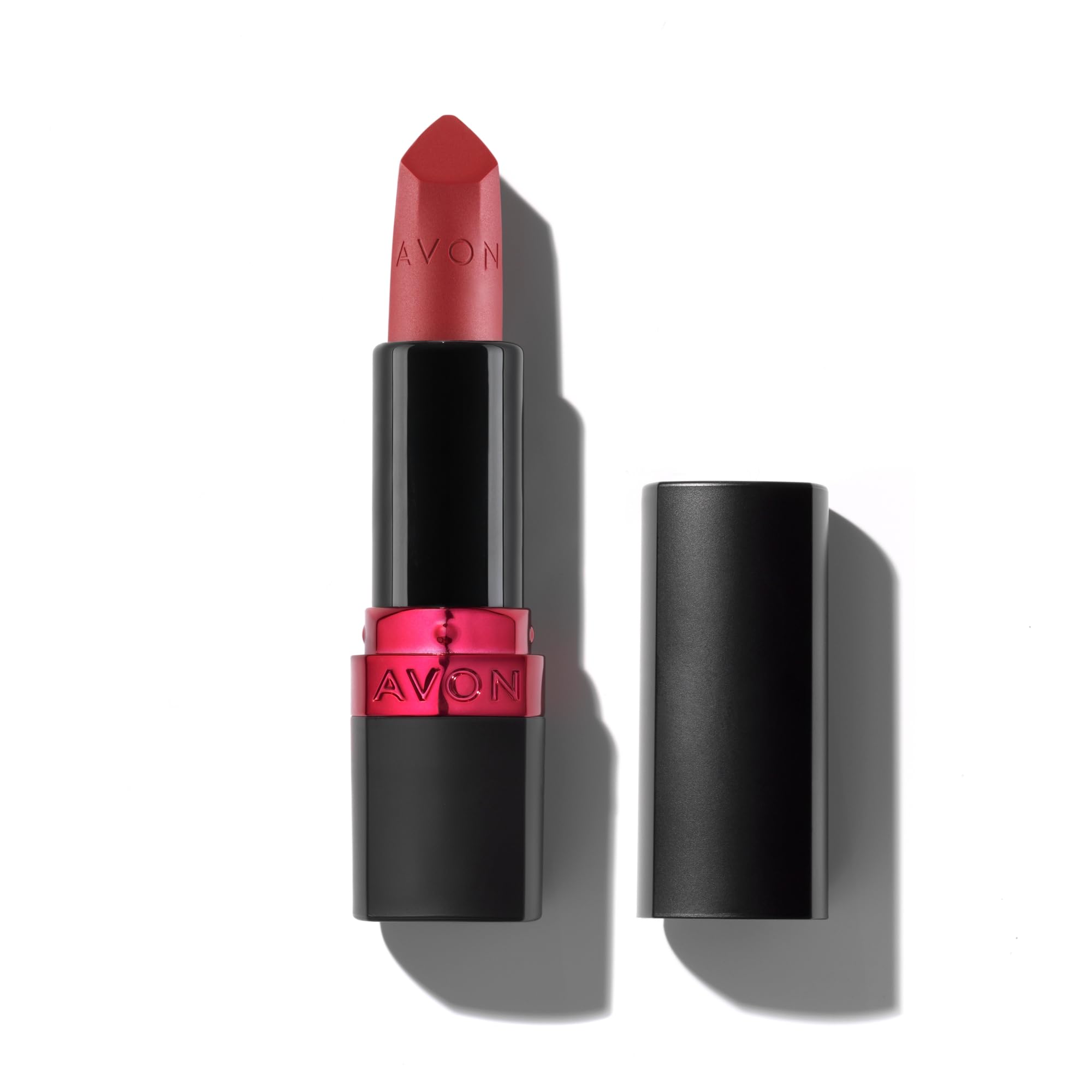 Avon Ultra Matte Lipstick Coral Fever with Vitamin E, Avocado Oil and Sesame Oil for Comfortable Coverage that Won't Cake, Crack or Dry, Cruelty Free