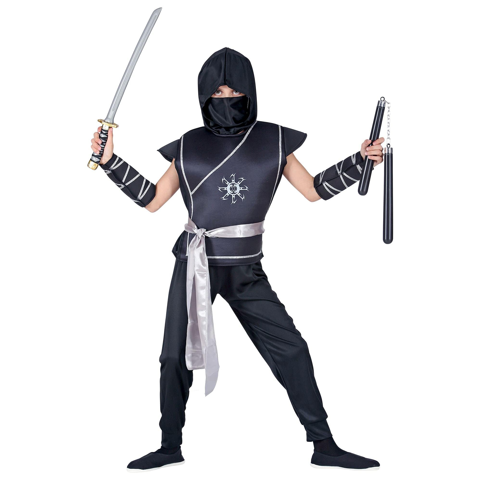 Widmann Children's Ninja Costume, Japanese Fighter, Warrior, Fancy Dress Costumes, Carnival