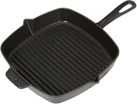 Amazon ストウブ Staub グリルパン 26cm アメリカンスクエアグリル ブラック American Square Grill Black ステーキ バーベキュー q 焼肉 グリル 鉄板 グリルパン オンライン通販
