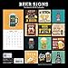 2019 Wall Calendar - Beer Signs Calendar, 12 x 12 Inch Monthly View, 16-Month, Funny Drinking Signs Theme, Includes 180 Reminder Stickers