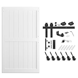 SmartStandard 48 x 84 inch White Slidng MDF Barn