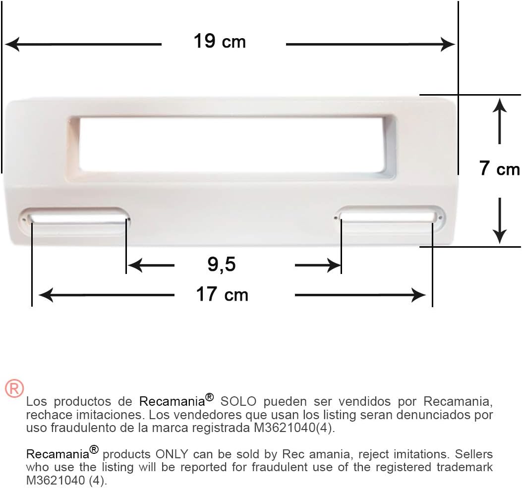 Universal Adjustable Fridge Freezer Door Handle (190mm long, the screws