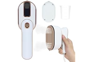 FAWAIKTU Portable Handheld Iron, Mini Iron Clothes Steamer 180° Rotatable Travel Steamer for Clothes Support Dry and Wet for Home Travel or College (White)