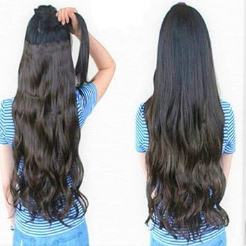 Alizz Great Quality Black Hair Extensions For Women Girls Natural Stylish Layered Real Curly 5 Clip In Long Hair Cosplay Costume Amazon In Beauty
