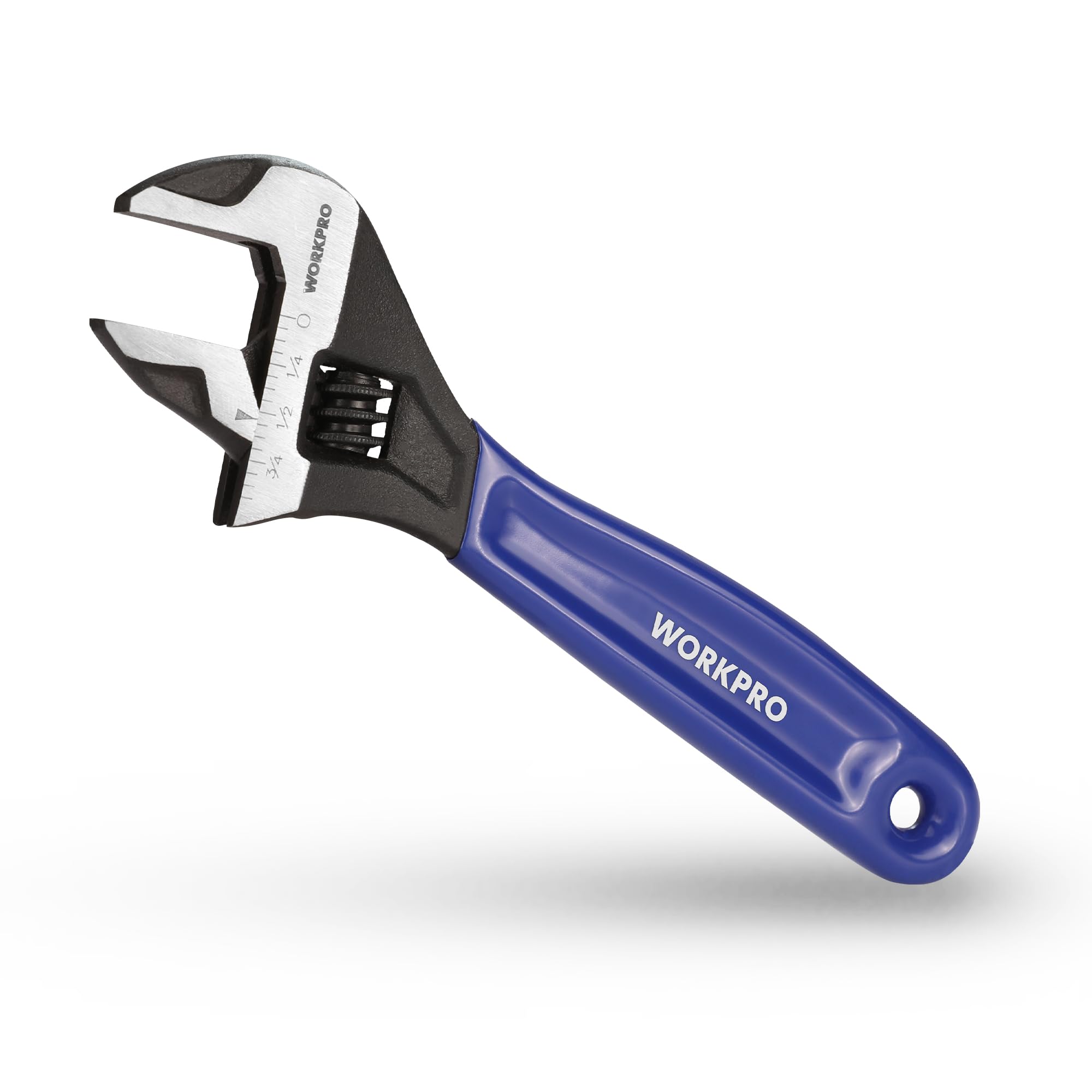 WORKPRO モンキーレンチ スパナ アジャスタブルレンチ 最大口幅24mm 調整可能 目盛付き 軽量 パイプ 水栓 水道 配管 修理作業 自動車 給水装置 空調設備 建築金具 メンテナンス 全長150mm の商品画像