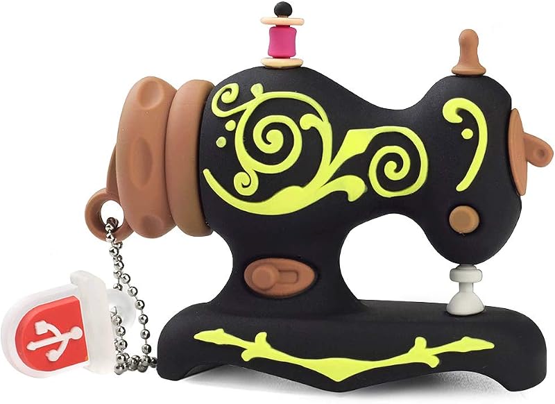 leizhan 16GB USB Flash Drive Black Sewing Machine Silicone Waterproof Memory