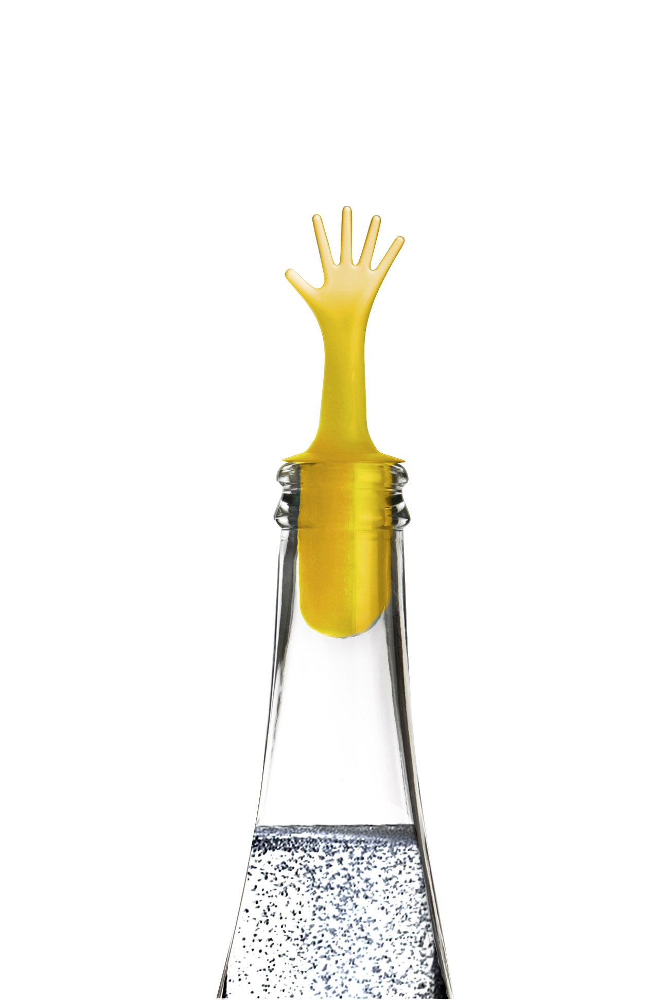 Propaganda Bottle Stopper-Help, Yellow