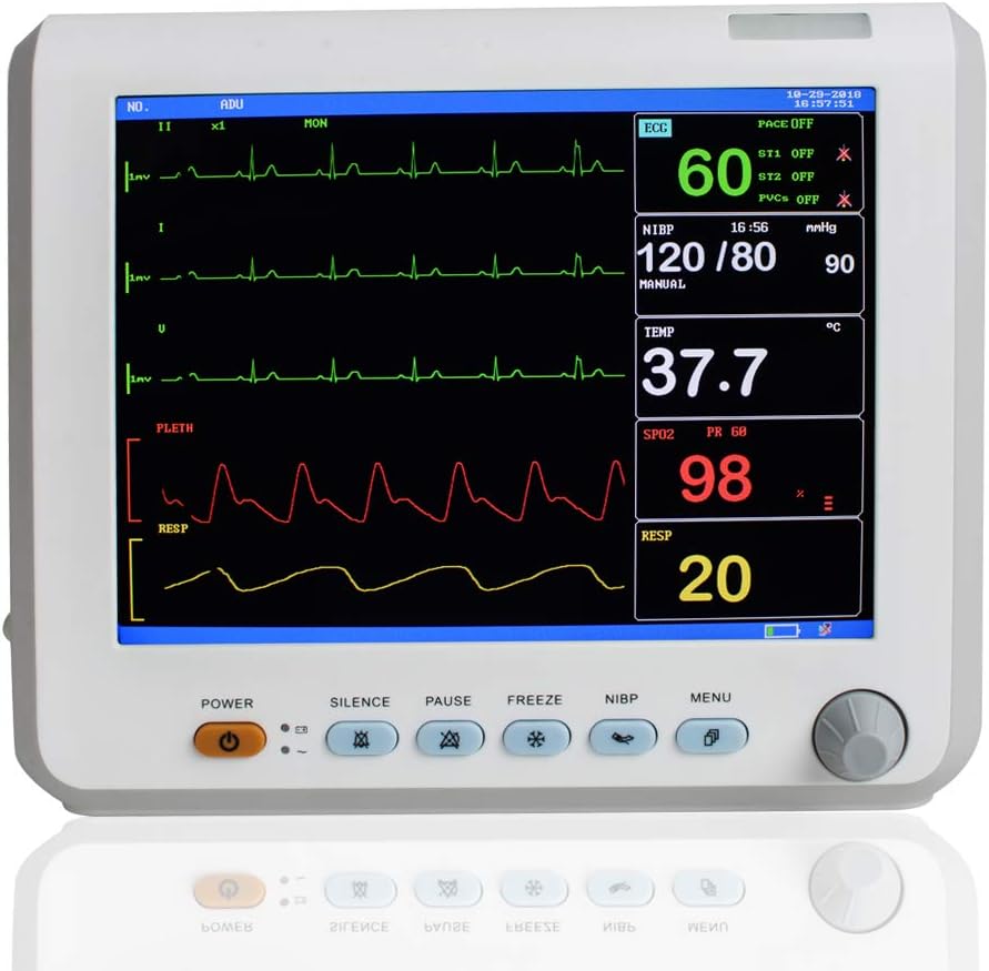 innor Careshine 8 Inch ICU CCU Vital Sign Patient Monitor 6 parameter ECG NIBP RESP TEMP SPO2 PR