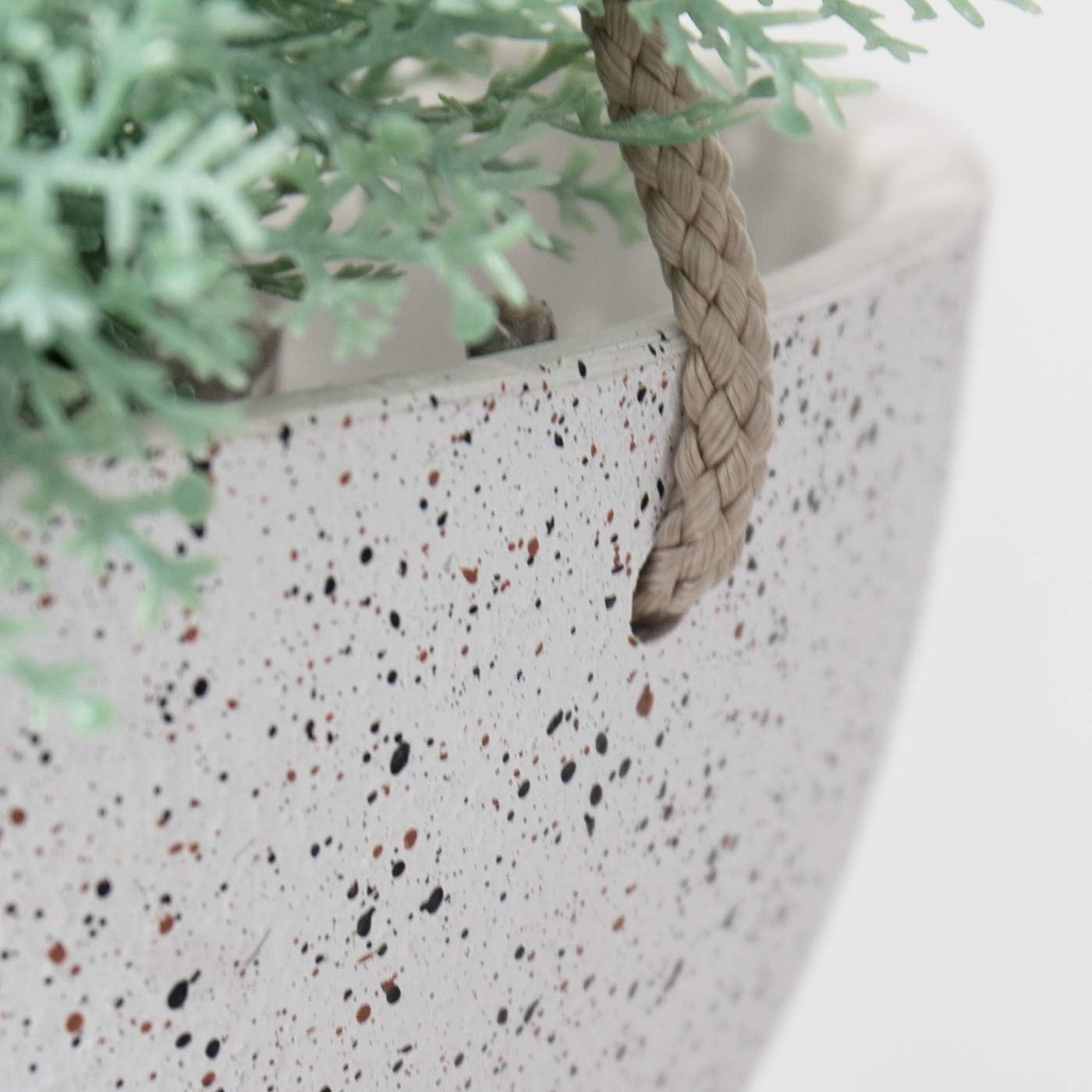 LA JOLIE MUSE Hanging Planters for Indoor Plants - Flower Pots Outdoor 10 inch Garden Planters and Pots,Speckled White Set of 2: Garden & Outdoor