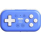 Nargos 8BitDo Micro Bluetooth Key Chain Sized Mini Controller for Nitendo Switch, Windows, Android and macOS (Micro- Blue)