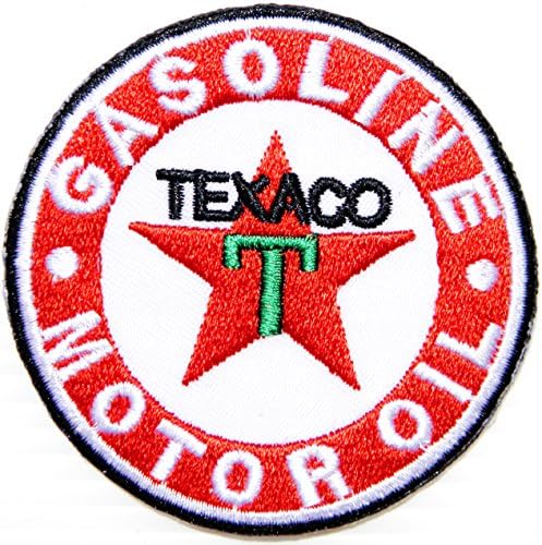 TEXACO Motor Oil Gasoline FILLING STATION Logo Racing Patch Iron on Applique Embroidered T shirt Jacket Costume BY SURAPAN
