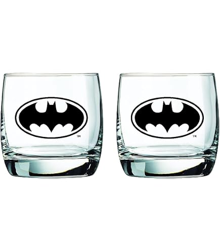 Amazon.com | Superman Whiskey Glasses - 10 oz. Capacity - Set of 2