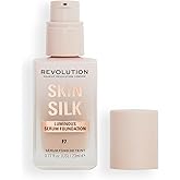Revolution Beauty London, Skin Silk Serum Foundation, Light to Medium Coverage, Lightweight & Radiant Finish, Contains Hyaluronic Acid, F7 Light Skin Tones, 0.77 fl oz