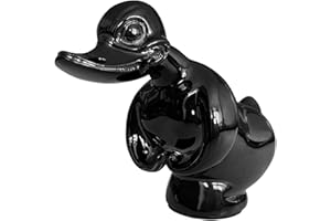 Chrome Duck Hood Ornament - Classic Car Exterior Accessory, Universal Fit for Cars, Trucks, SUVs (Black)