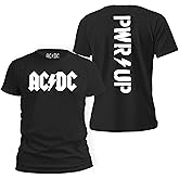 Tstars AC/DC Jagged Logo Band Power Up Tee for Men for Those About to Rock n Roll Shirt T-Shirt