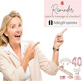 Amosking 40th Birthday Decorations for Women Sash Tiara Cake Topper Balloons view 9