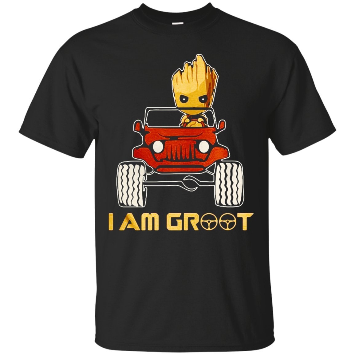 I Am Groot With Jeep T Shirt | Zelitnovelty