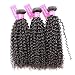 Original Queen 100% Brazilian Unprocessed Virgin Kinky Curly Human Hair Weave 3 Bundles Deep Curly Hair Extensions Mixed Length (10 12 14 Inch)