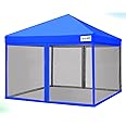 Quictent 10'x10' Easy Pop up Canopy Tent with Netting Screened, Outdoor Instant Portable Gazebo Screen House Room Tent -Fully Sealed, Waterproof & Roller Bag Included (Royal Blue)