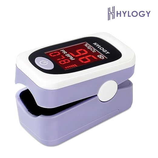 title=Hylogy Pulsossimetro da Dito, Portatile con Custodia da Trasporto