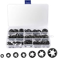 VooGenzek 290-teilig Innenzahn Schnellverschluss Set - 7 Größen M3-M12 Unterlegscheiben