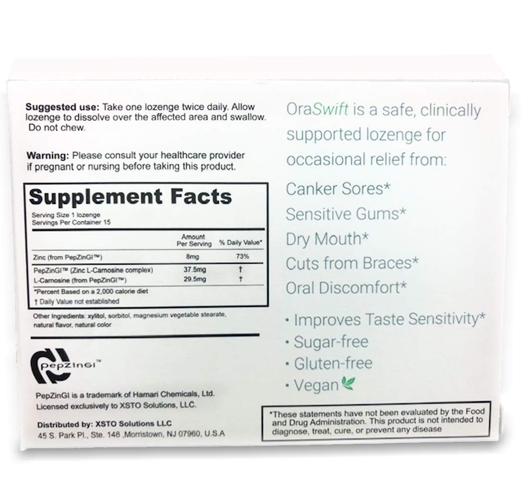 OraSwift All Natural Canker Sore Medicine and Mouth Sores Relief | Effective for Ulcers, Cold Sores, Dry Mouth, Stomatitis, Gingivitis | Supports Fast Healing of Mucosal Lining in The Mouth