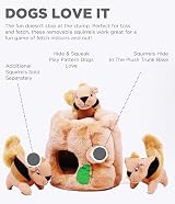 Outward Hound Squirrel Dog Toy Plush Hide and Seek Medium view 2