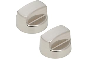 REYHOAR 811195 Wolf Hood Knob Replacement KIP 5D44, Wolf Range Parts, Exhaust Ventilation Hood Knobs 805328 5D44 B002MFNQ34, Fit 56 Models for Sub-Zero Wolf, Silver (1) (2 Pack)