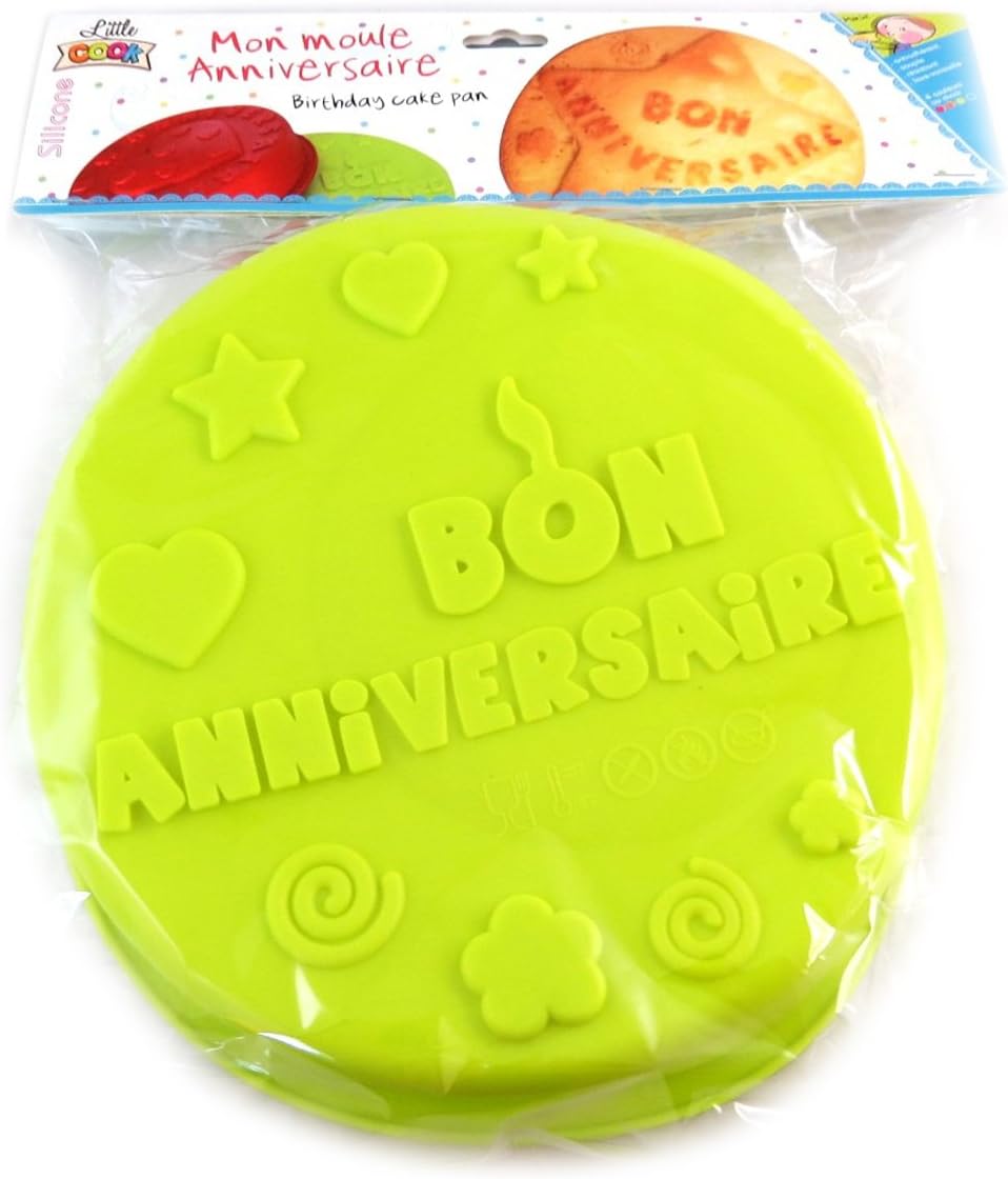 Amazon Com Les Tresors De Lily Q0353 Silicone Mold Bon Anniversaire Green 26 Cm Home Kitchen