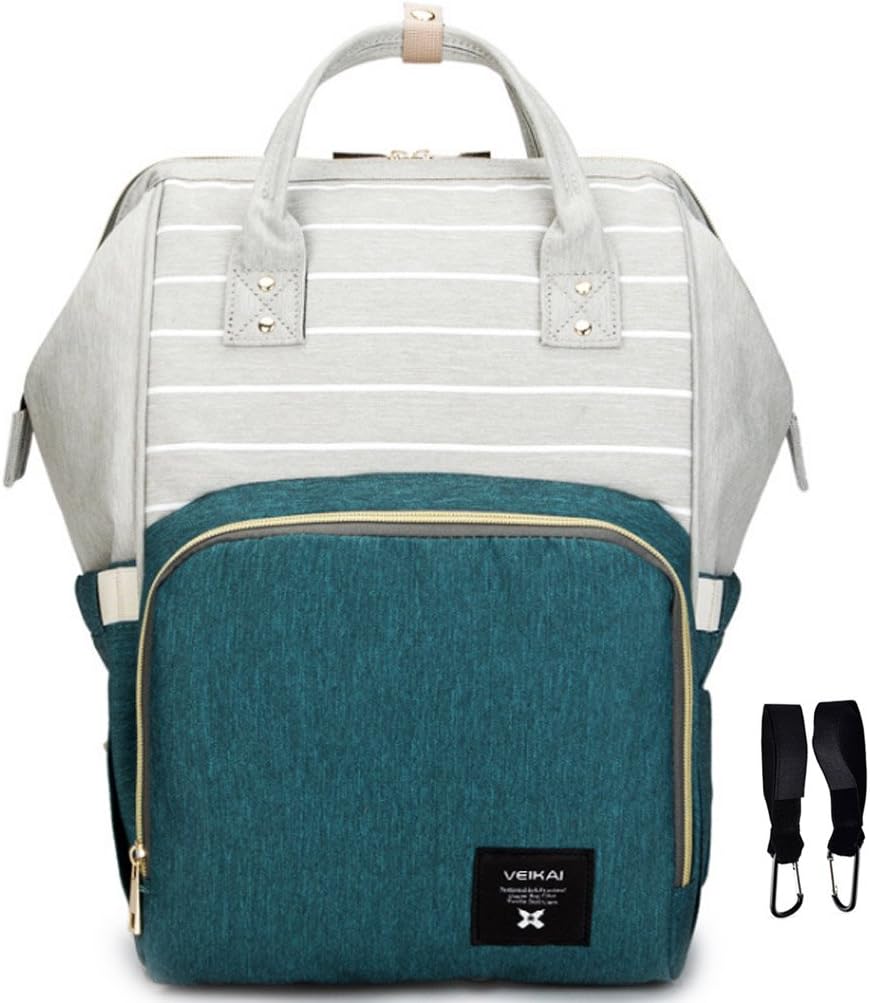 Hiday Baby Backpack Diaper Bag for Women Men Large Capacity Nappy Bag Organizer with Stroller Hook