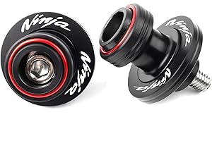 ZEXDDI Fit For Kawasaki Ninja 300 Ninja 250 ZX6R ZX10R 1998-2011 ZX12R ZX-14R Vulcan S 650 Z750 S R CNC M10X1.25 Motorcycle Swingarm Spool Sliders Rear Stand Swing Arm Sliders (Red)