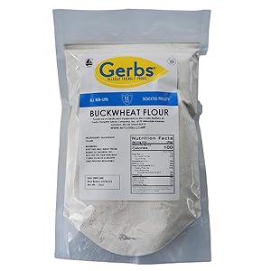 GERBS Buckwheat Flour, 32 ounce, Top 14 Food Allergen Free, Preservative Free, Keto, Vegan, Non GMO