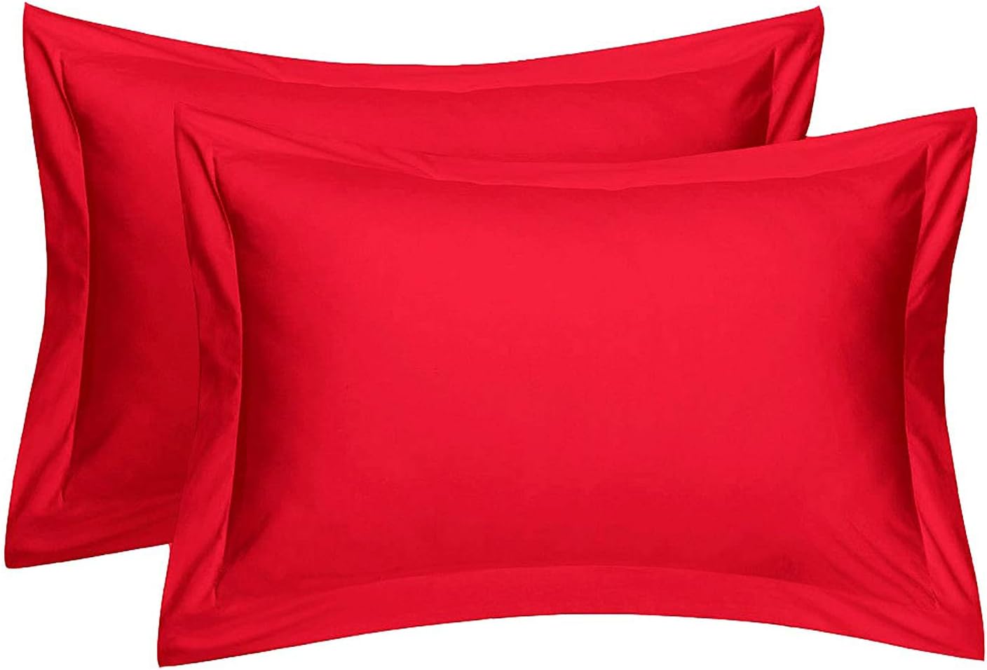 Amazon Com King Pillow Shams Set Of 2 Red Pillow Shams King Size 20x36 Pillow Covers Premium 600 Thread Count 100 Soft Egyptian Cotton Hotel Class Stich Cushion Cover Decorative King Size Pillow