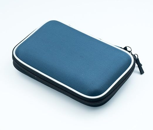 title=QUMOX Custodia per Hard Disk portatile 2.5" con doppia cerniera, colore: Blu