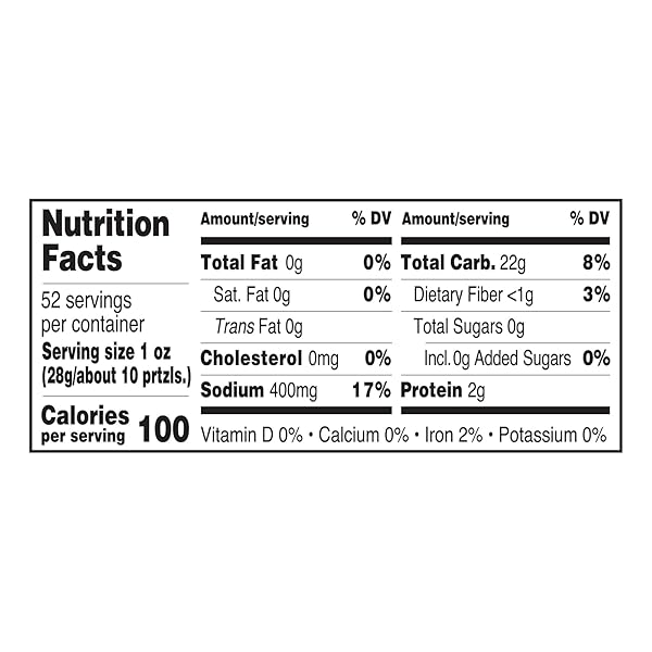 UTZ SOURDOUGH NUGGETS PRETZELS – 52 OZ. BARREL – BITE-SIZE PRETZELS WITH CLASSIC SOURDOUGH FLAVOR, PERFECTLY SALTED WITH ZERO CHOLESTEROL PER SERVING