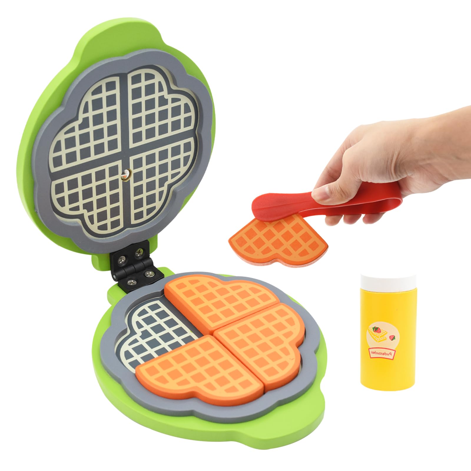 Hyacinthy Wooden Kitchen Toys, Wooden Pancake Maker Toy Food Playset, Pancake Cooking Toys, Pretend Play Food Baking Breakfast Food Brunch Set for Kids, Role Play Toys for 3+ Toddler