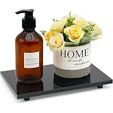 Acrylic Soap Pedestal Stand Sink Tray Riser for Kitchen Bathroom, Black
