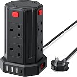 Sameriver 2M Tower Extension Lead 13A 3250W 8 AC Outlets 4 USB Ports