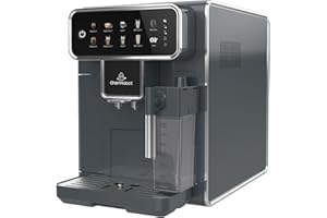 Chef Robot Fully Automatic Coffee Maker with Built-in 3-Level Grinder Expresso/Cappuccino/Latte/Americano Coffee Machines with Self-Cleaning Function 12 Cup Coffee Machine for Home/Office