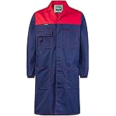 SUSHIMIAN Mens Laboratory Coat DIY Workshop Long Jacket Warehouse Workwear Overcoat Adult Lab Coat