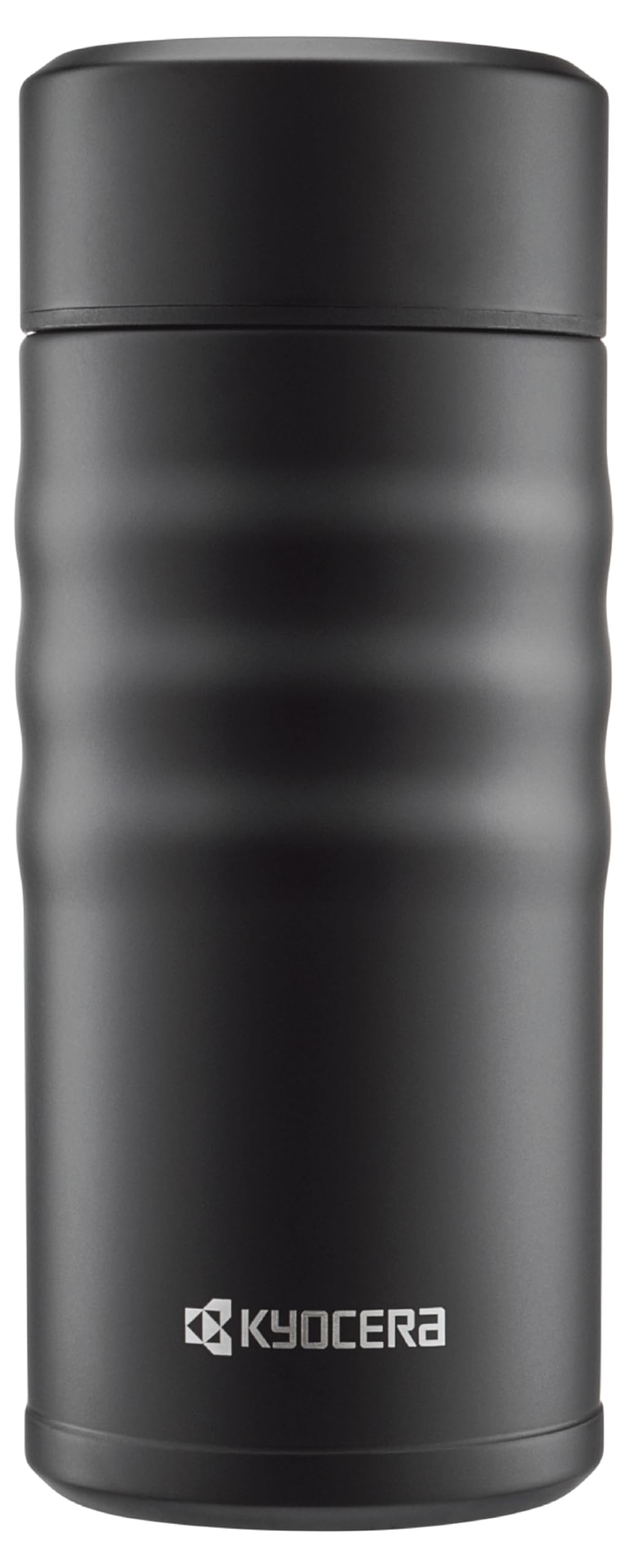 Kyocera MB-12S BK Travel Mug with Twist Top, Stainless Steel, Black, 350ml