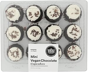 Whole Foods Market Kitchens Mini Vegan Chocolate Cupcakes 12pk, 12.5 OZ