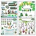 273 Pack Dinosaur Party Supplies Set Serves 16, Dinosaur Birthday Favors Packs Includs Spoons, Plates, Tablecloth, Cups, Straws, Napkins, Invitation cards, Candy Box, Banner, Toys