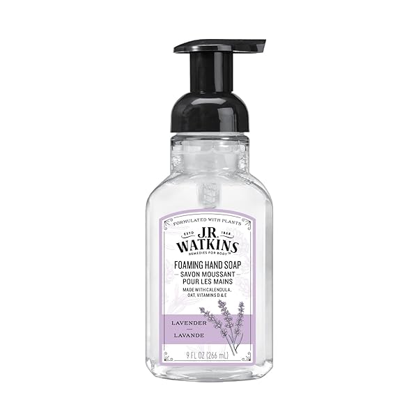 J R WATKINS FOAMING HAND SOAP, LAVENDER, 9 FL OZ (266 ML)