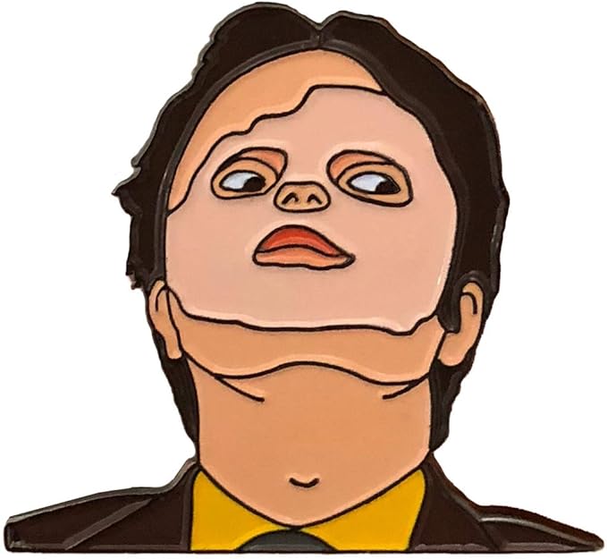Amazon Com Balanced Co Dwight Schrute Mask Enamel Pin Rainn Wilson Pin Arts Crafts Sewing