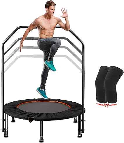Trampoline with bar workout Clearance