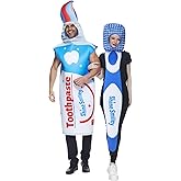 ReneeCho Toothbrush and Toothpaste Costume Halloween Couple Costume Tooth Brushing Costume for Men Women Funny Outfit
